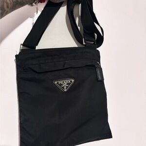 Prada Black Nylon Messenger Bag